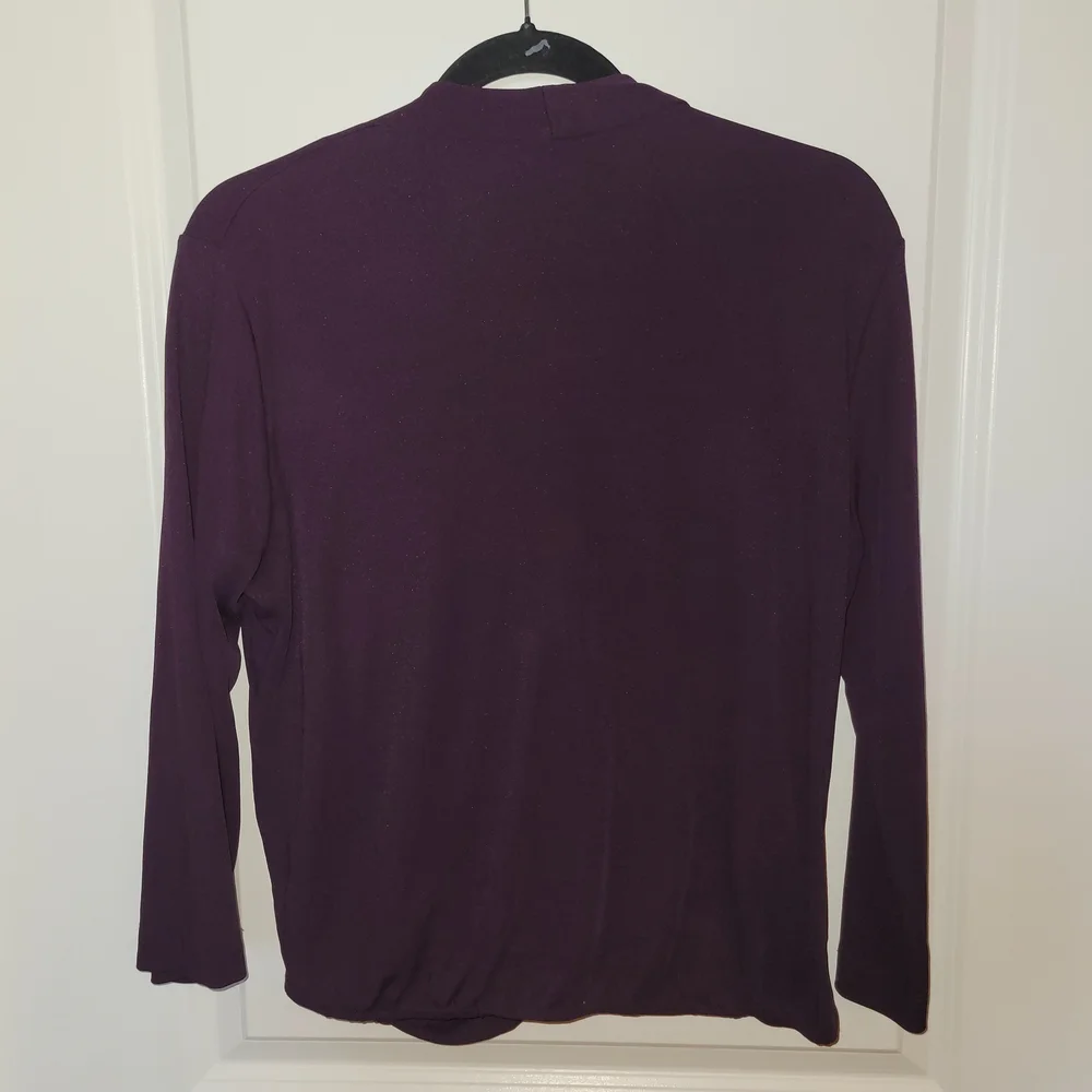 MM Lafleur 3/4 Sleeve Purple Women's Top - Picture 3 of 4